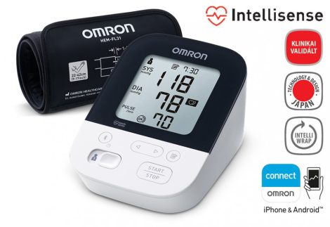 OMRON M4 Intelli IT Intellisense felkaros okos-vérnyomásmérő Bluetooth adatátvitellel