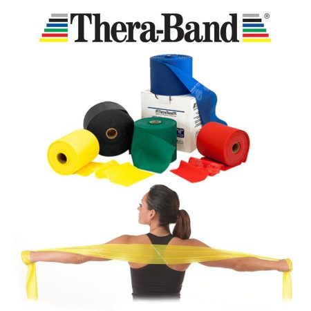 THERABAND™ ERŐSÍTŐ GUMISZALAG EZÜST ajándék gyakorlat füzettel.